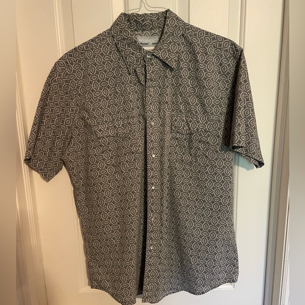 Wrangler wrancher pearl snap sz Large